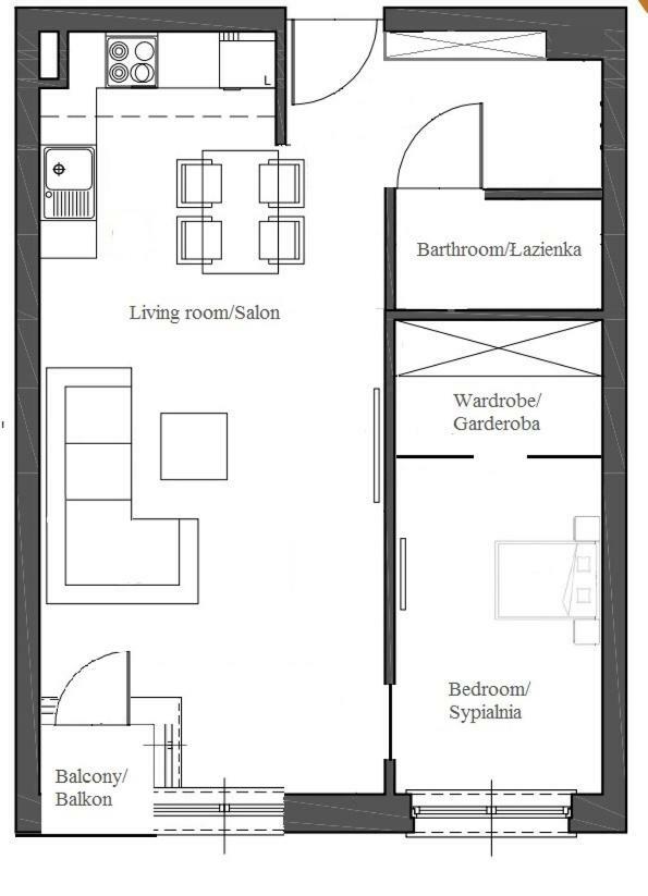 Central Kazimierz Apartment With Balcony Cracóvia Exterior foto
